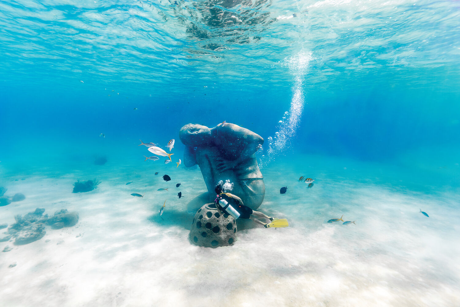 SCUBA diving in the Bahamas