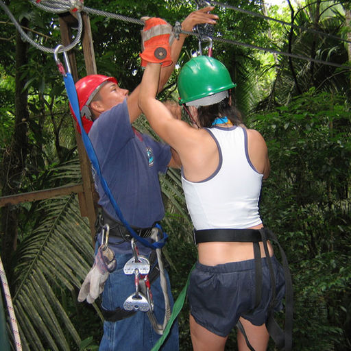 Ziplining in Belize