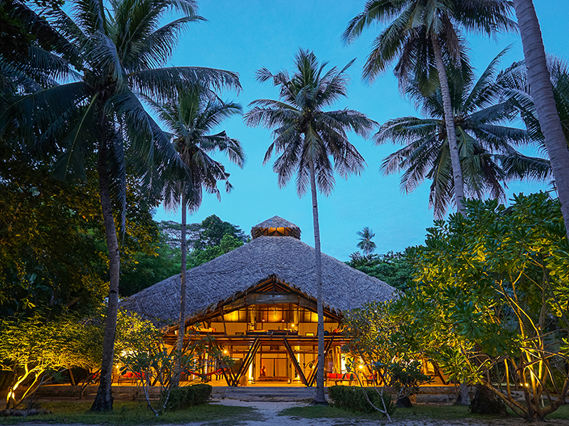 The resort center was designed to blend into the surroundings and provide a welcoming gathering place for guests. The resort center was designed to blend into the surroundings and provide a welcoming gathering place for guests.